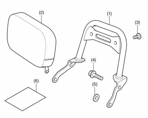 HONDA REAR PASSENGER BACKREST ONLY 2017-2023 REBEL CMX 300 / 500 OEM NEW GENUINE